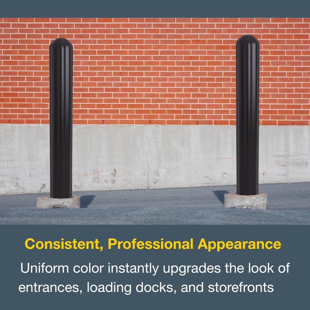 Bollard Covers for 4 Inch Poles - 56" Tall Bollard Post Sleeve | Durable Fluted HDPE Plastic - Trimmable Brown