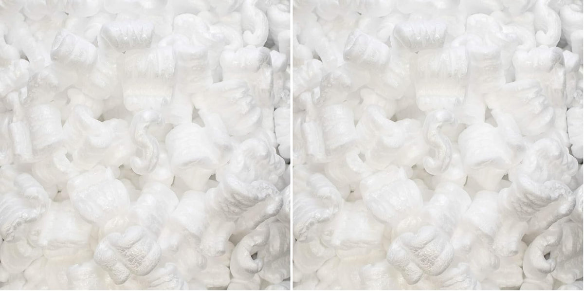 .25 Cu Ft - White Packing Peanuts - Anti-Static S Shaped Cushion for Shipping, Void Filling & Storage - Protect Your