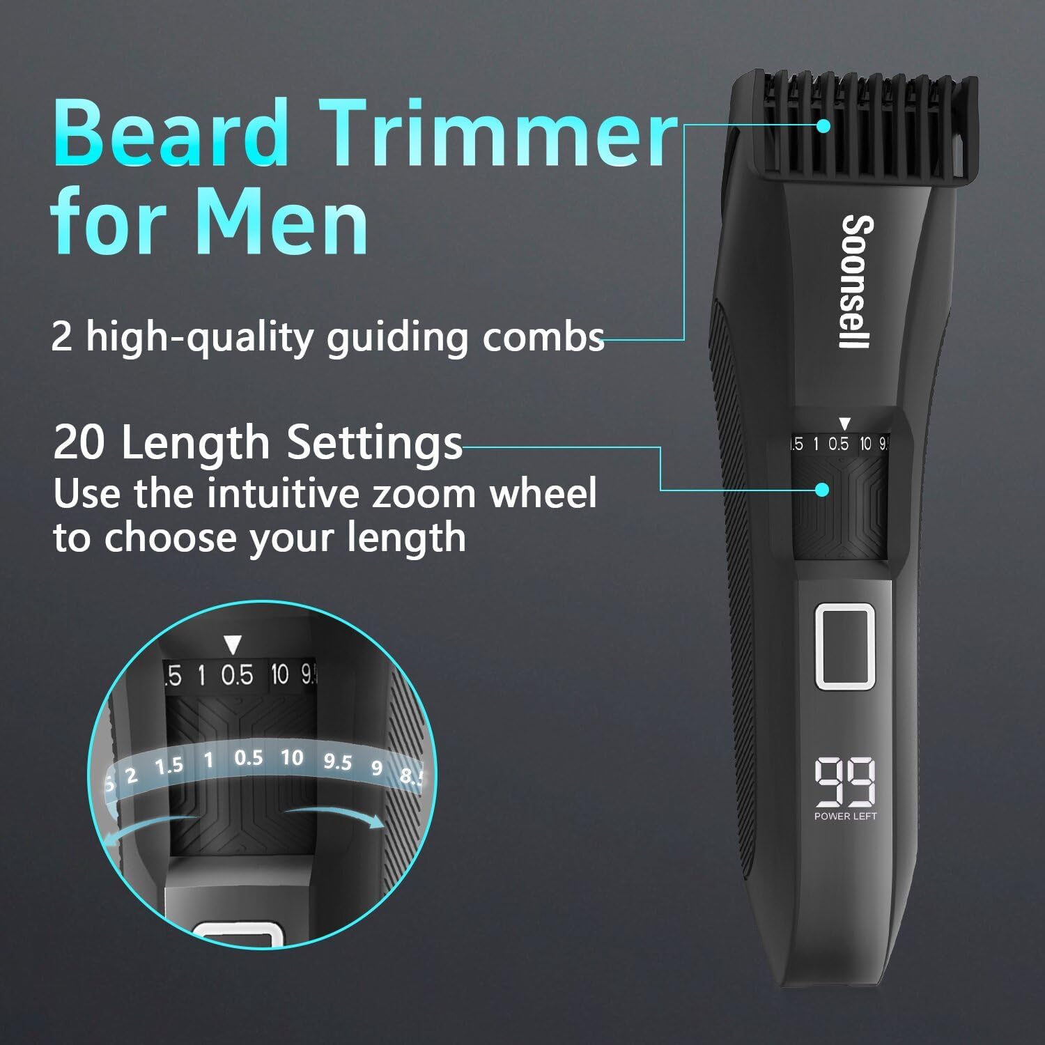 Manscape Beard Trimmer for Men,4 in 1 Men's Grooming Kit, | IPX7 Waterproof,Ball Shaver,Nose Hair Clippers,Electric