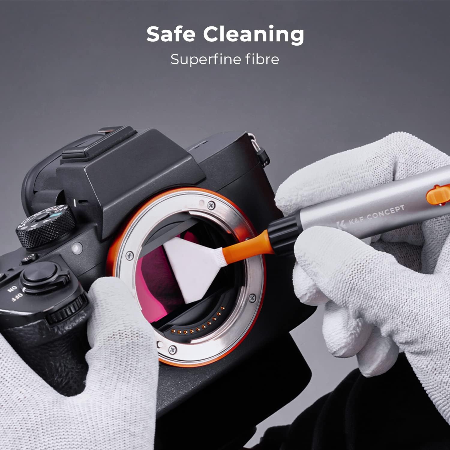 6 in 1 Camera Cleaning Kit for Canon Nikon Camera Clean | Full Frame Cleaning Wand X2,Strong Blower,Microfiber
