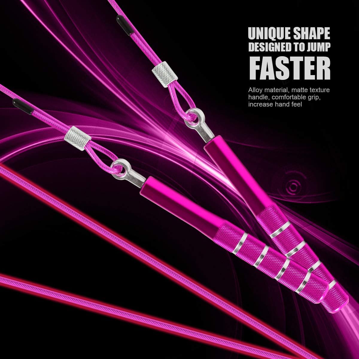 Jump Rope, Wastou Speed Jumping Rope for Training Fitness Exercise, Adjustable Adults Workout Skipping Rope for Men