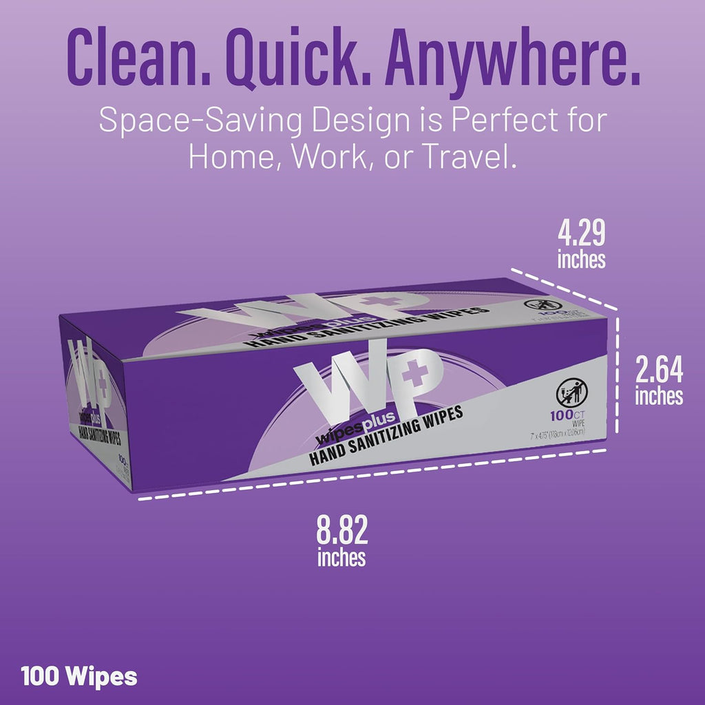 Hand Sanitzing Wipes Alcohol Wipes with Individual Sachets for Home and Business, 100 Count