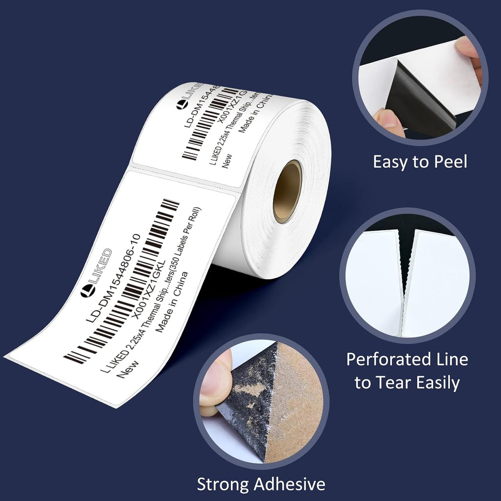2.25" x 4" Direct Thermal Labels, 350 Shipping Postage Labels