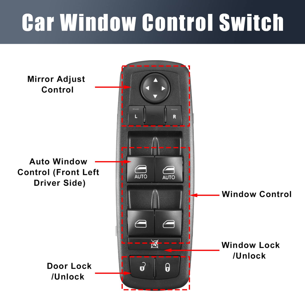 X AUTOHAUX 68234092AC Front Left Driver Side Car Power Window Switch
