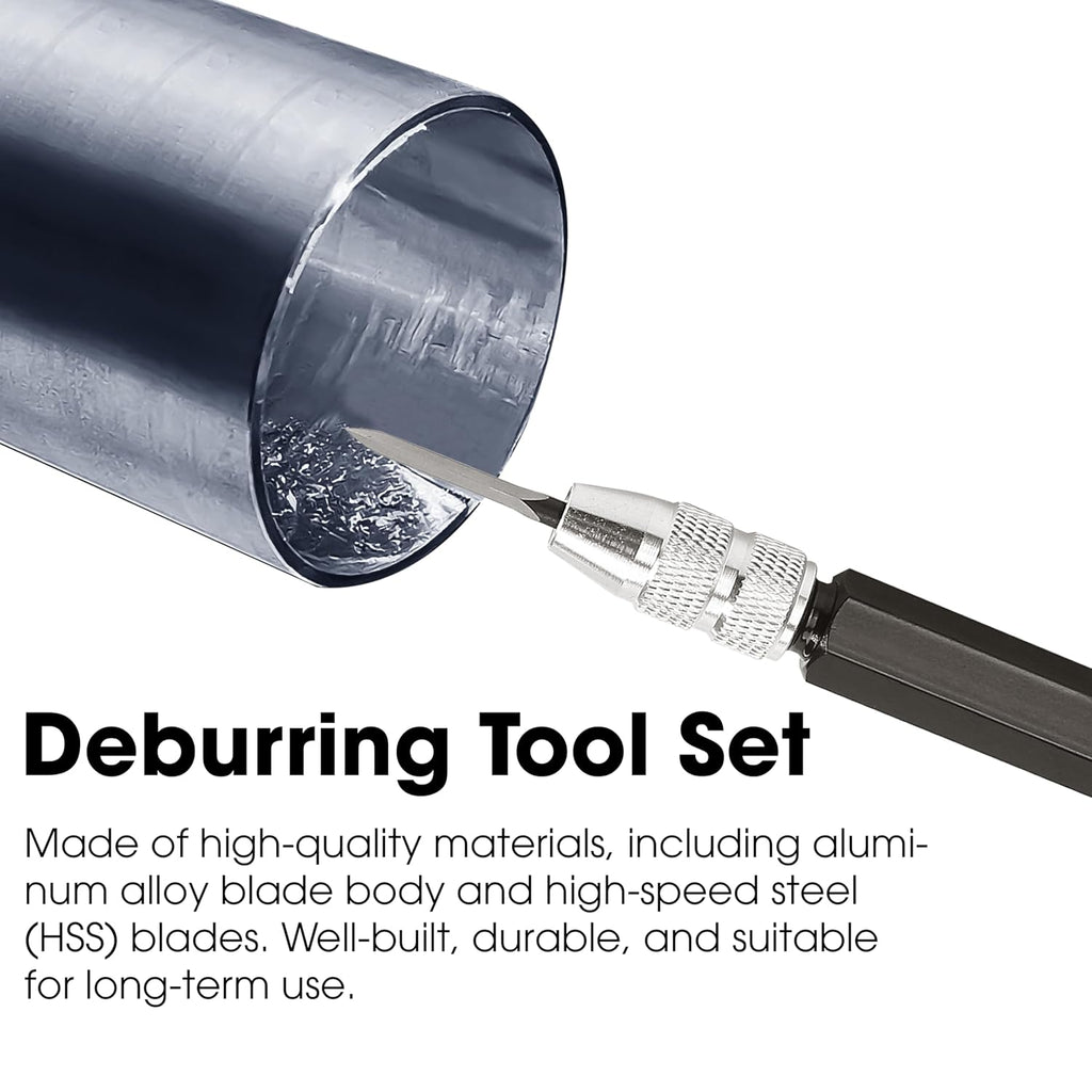 3PCS/Set Scraper Deburring Tool Adjustable Trimming Blade Triangular Trimmer Pencil Steel Cutter Reamer For