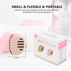 2 Pcs Makeup Sponge Holder, Dual Vents, Breathable, Shatterproof