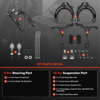 A-Premium 14Pcs Front Suspension Kit, Upper Lower Control Arm