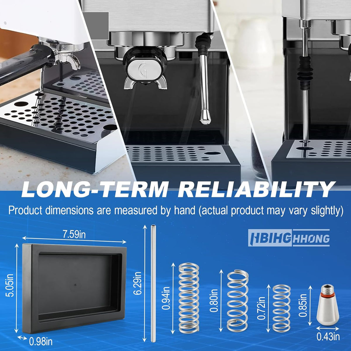 Low Profile Thin Drip Tray Kit for Traditional Espresso Coffee Machine