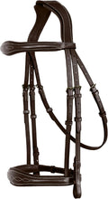 Exion Anatomic English Hunter Bridle with Padded Noseband & Rubber Reins