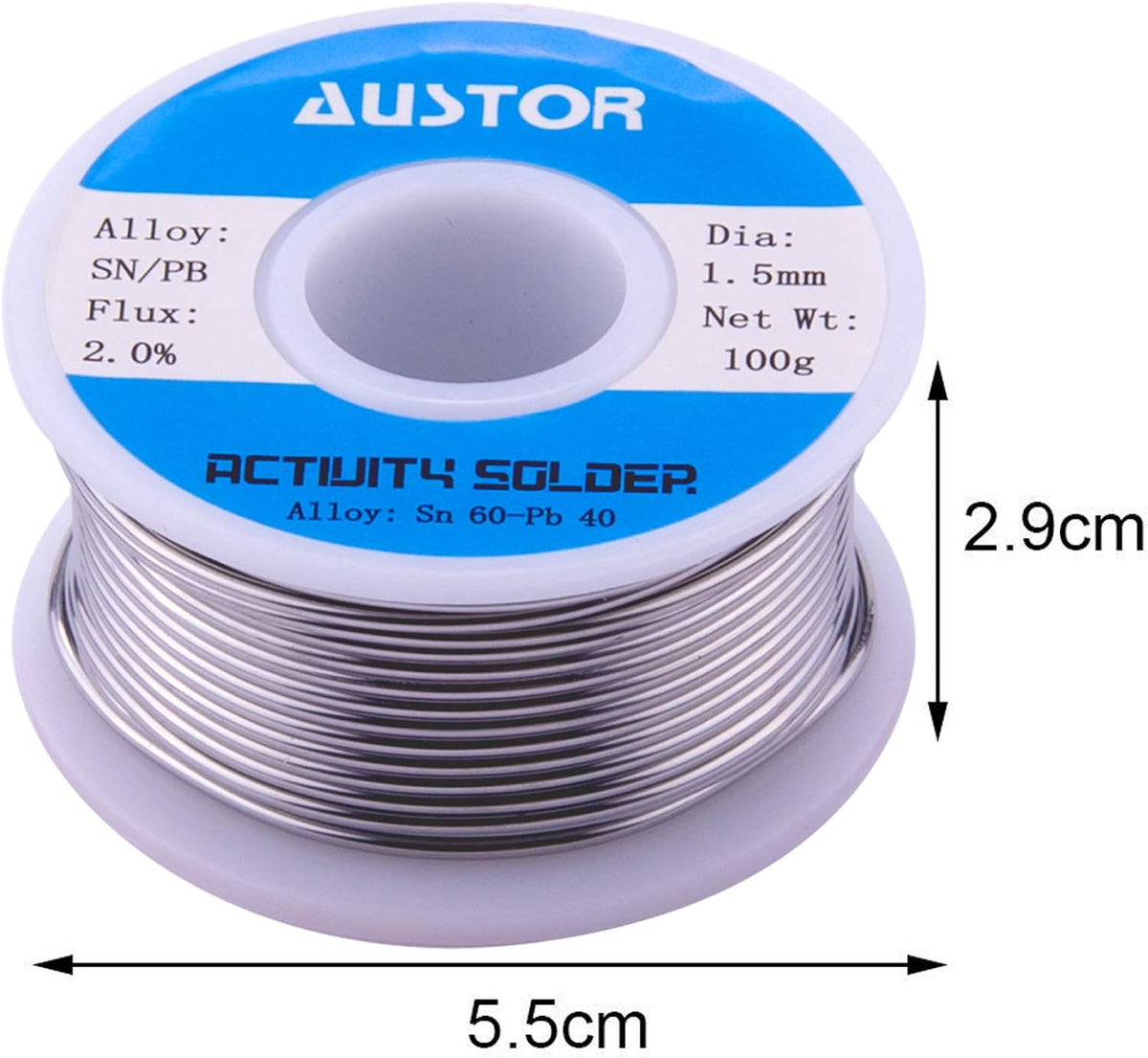 AUSTOR 60-40 Tin Lead Rosin Core Solder Wire for Electrical Soldering