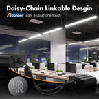 BBOUNDER 12Pack 4FT LED Shop Light, Reflector, 6500K Linkable, 40W=250W ETL