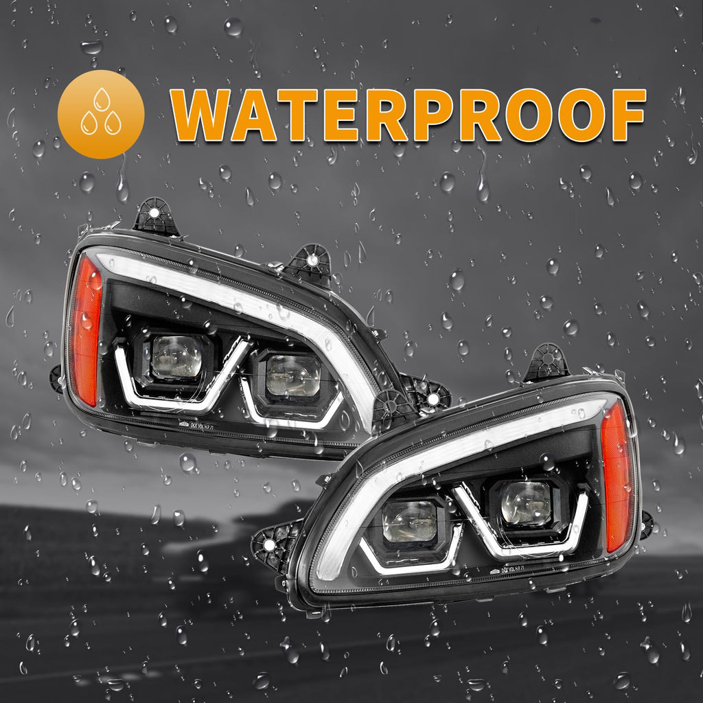 Pair Performance Headlights Assembly Fit for Kenworth LH & RH