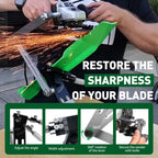 Lawn Mower Blade Sharpener, 15°-45° Adjustable Mower Blade Sharpener for Many Types of Mower Blade, Black