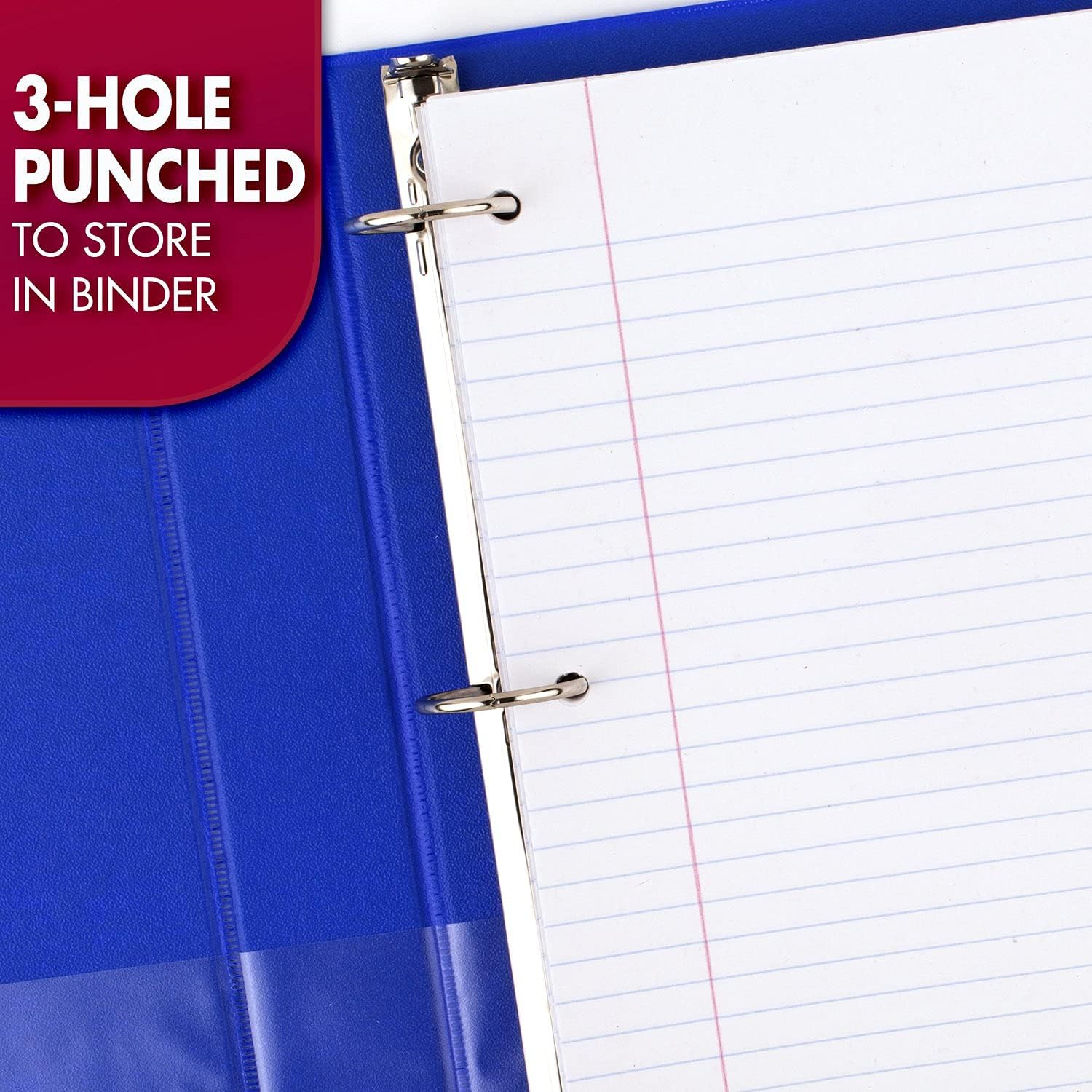 Loose Leaf Paper, 3 Pack, Notebook Paper, Wide Ruled Filler Paper, Standard, 8 x 10.5, 200 Sheets per Pack (73183)