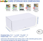 Trading Card Storage Box, 4-Pack 400 Count Cardboard TCG & Sport Card Box | Trading Card Storage with Divider and