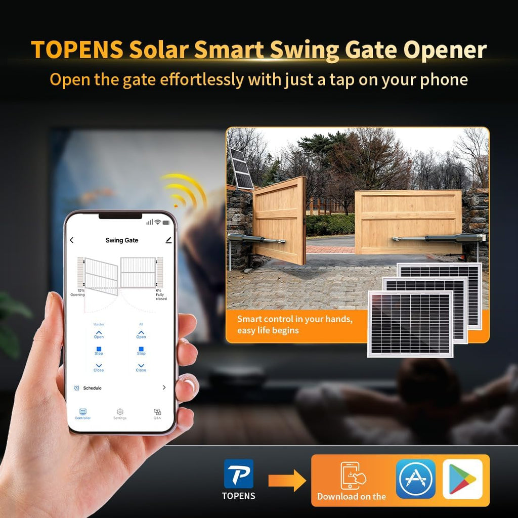 XD852S Smart Solar Dual Swing Gate Opener Heavy Duty