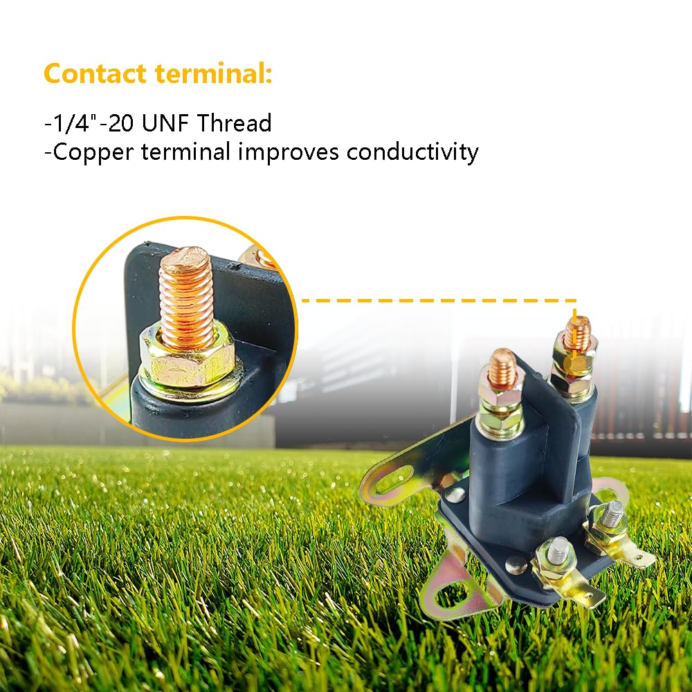 4 Pole Starter Solenoid 12V | Fits for Briggs & Stratton, Cub Cadet, Craftsman, Honda, Husqvarna, John Deer, MTD