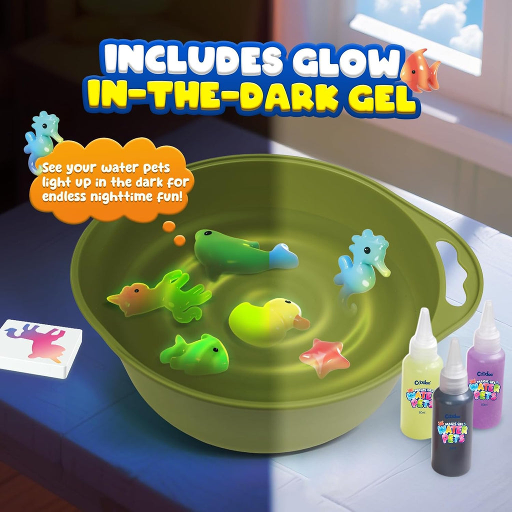 Magic Water Elf Toy Craft Kits for Kids, DIY Your Own Aqua Fairy Water Pets & Squishy Maker Toys with 10 Magic Gels