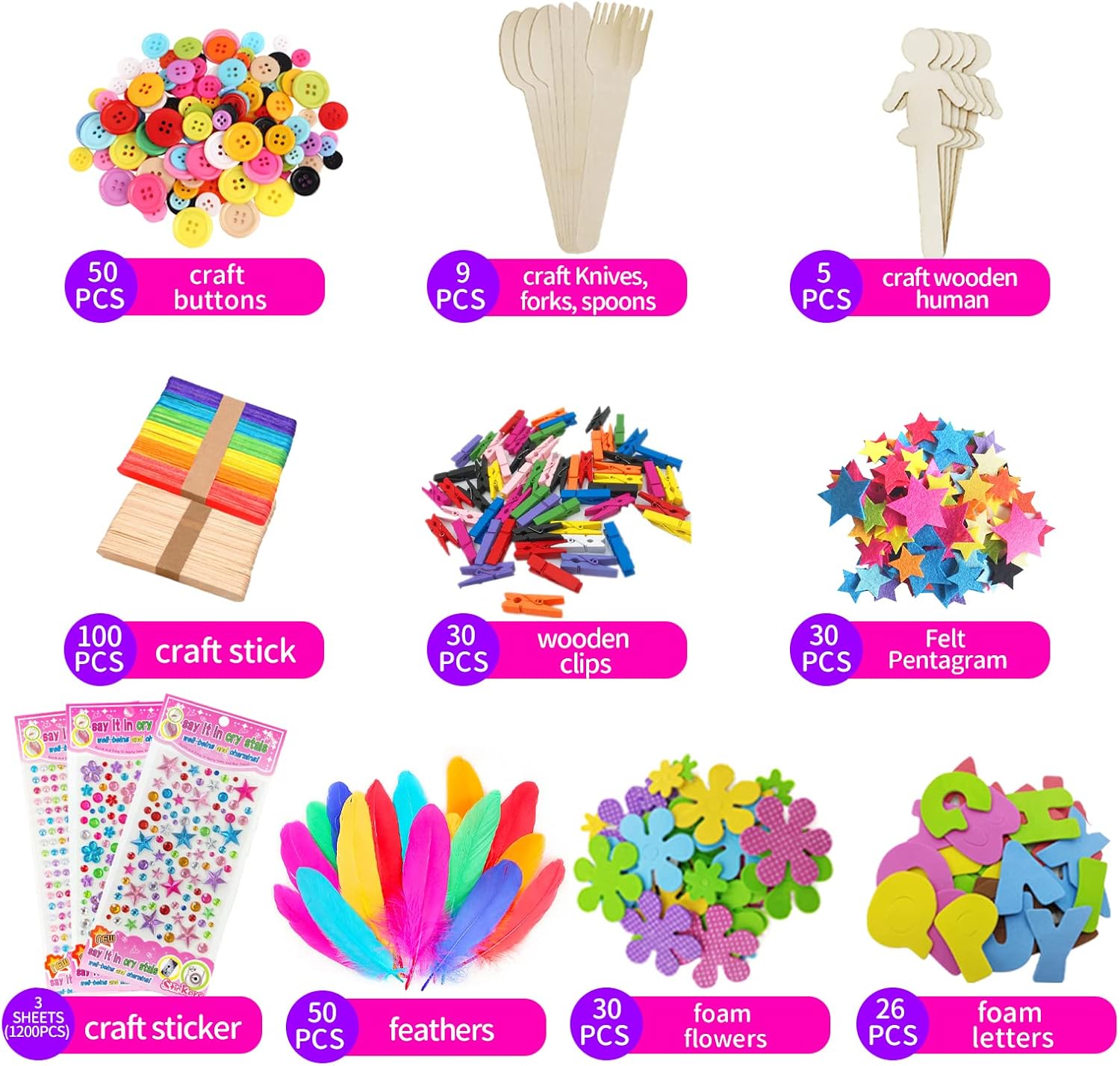 3000 Kids Arts and Crafts Supplies for Kids Crafting Supply in 3 Layered Plastic Art Box All in One Ages 8 9 10 11 &