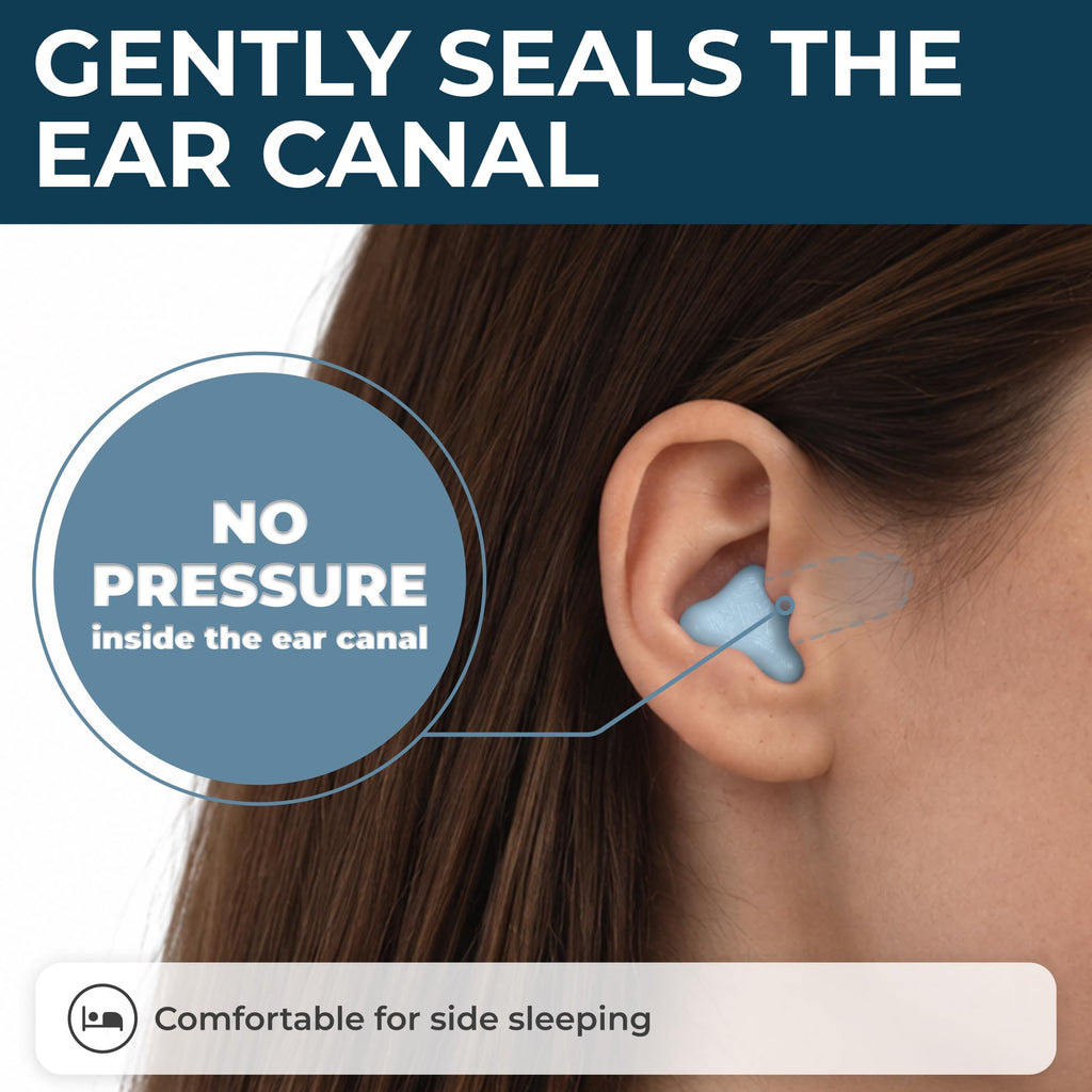 PQ Wax Ear Plugs for Sleeping, Silicone, Blue, 15 Count