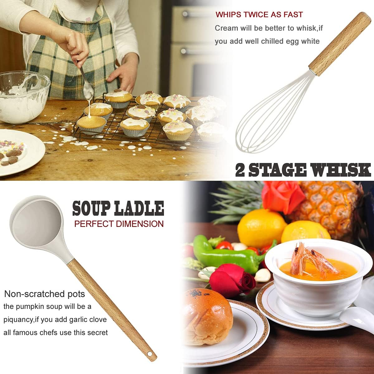 Kitchen Utensils Set- 35 PCs Cooking Utensils with Grater,Tongs, Spoon Spatula &Turner Made of Heat Resistant Food