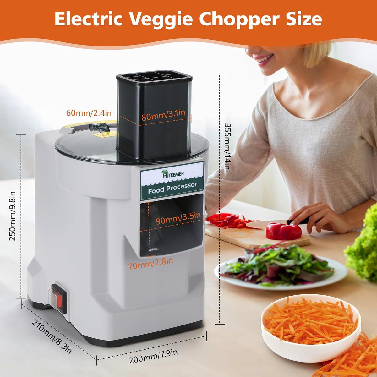 5 in 1 Electric Vegetable Chopper, Commercial Vegetable Dicer