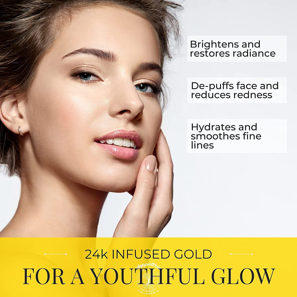 Hydrogel Facial Sheet Masks with 24K Gold, Collagen, vitamin C
