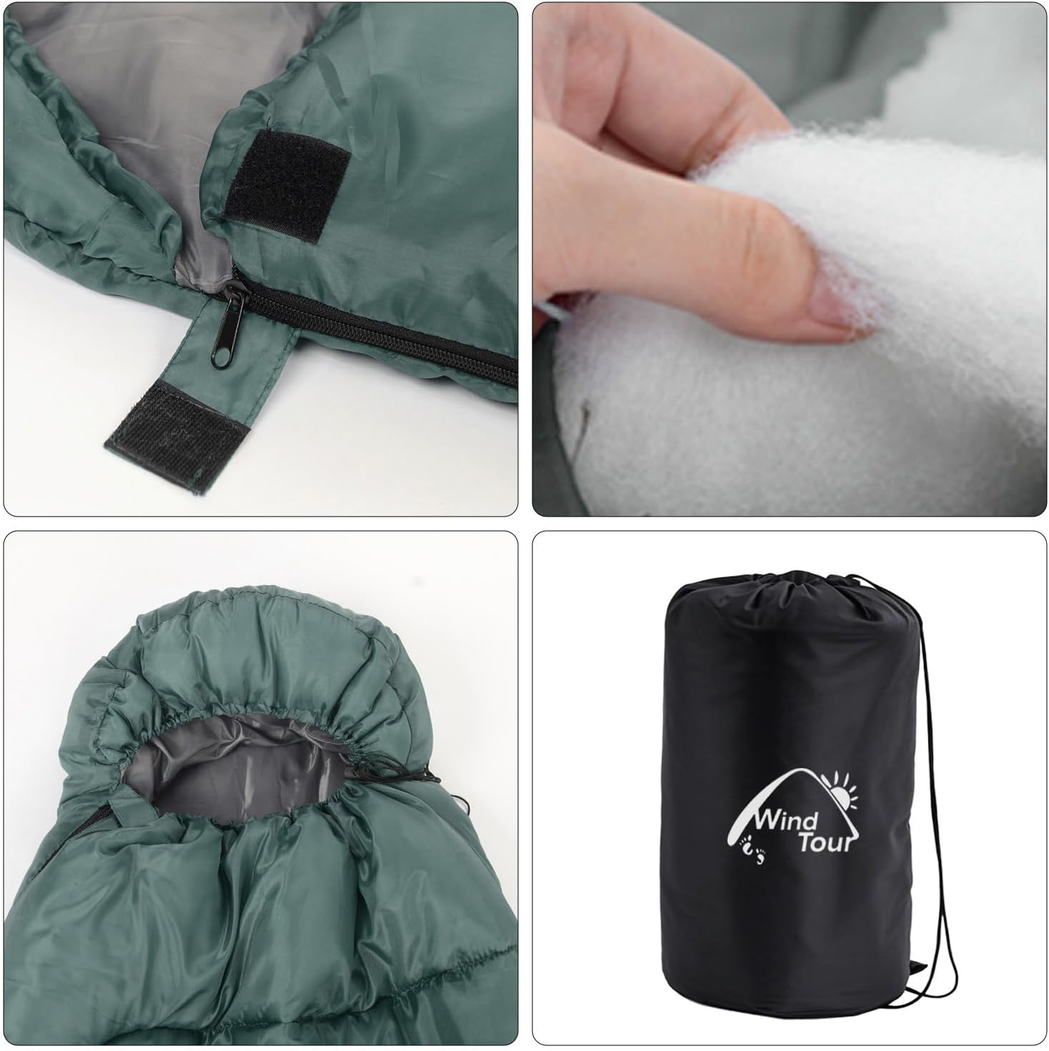 3 Season Lightweight Waterproof Sleeping Bag Indoor & Outdoor for Hiking Backpacking Camping Traveling