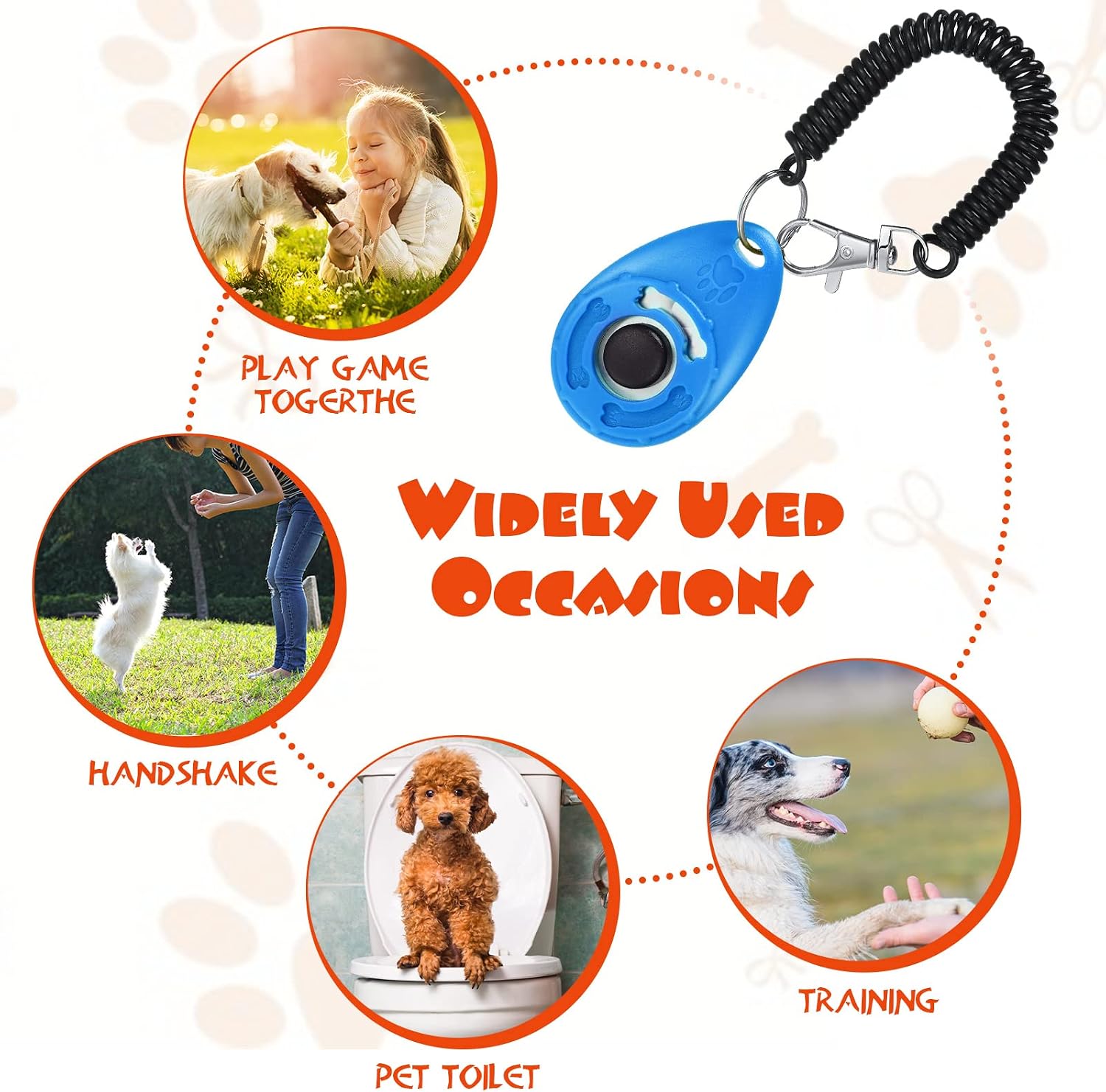 30 Pcs Dog Training Clicker for Pet with Wrist Strap Dog Cat Bird Clicker Puppy Training Supplies for Dogs Cats