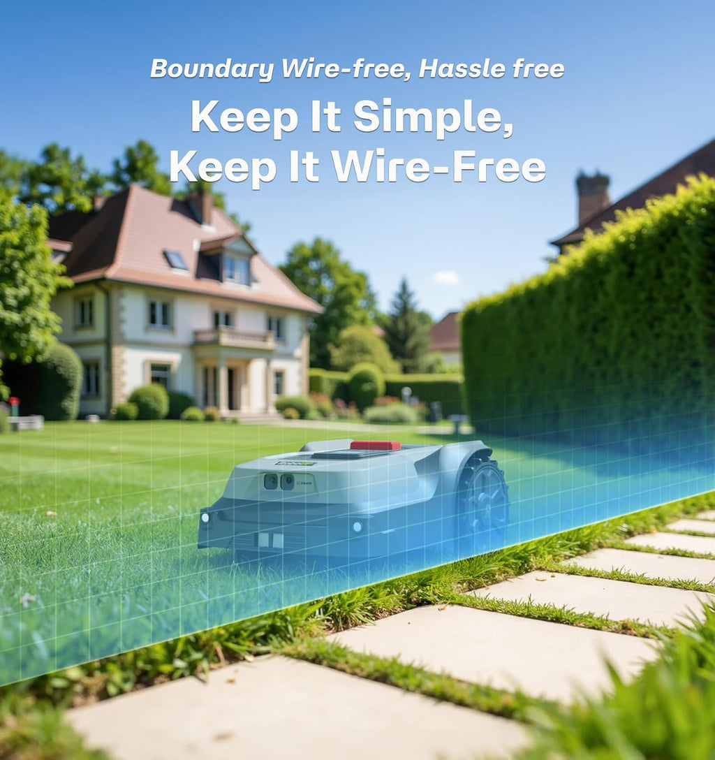 T1200Pro Robot Lawn Mower Wire Free, RTK+Vision Ride-on Edge Mapping Mowing for 0.37 Acre Yard, AI Obstacle