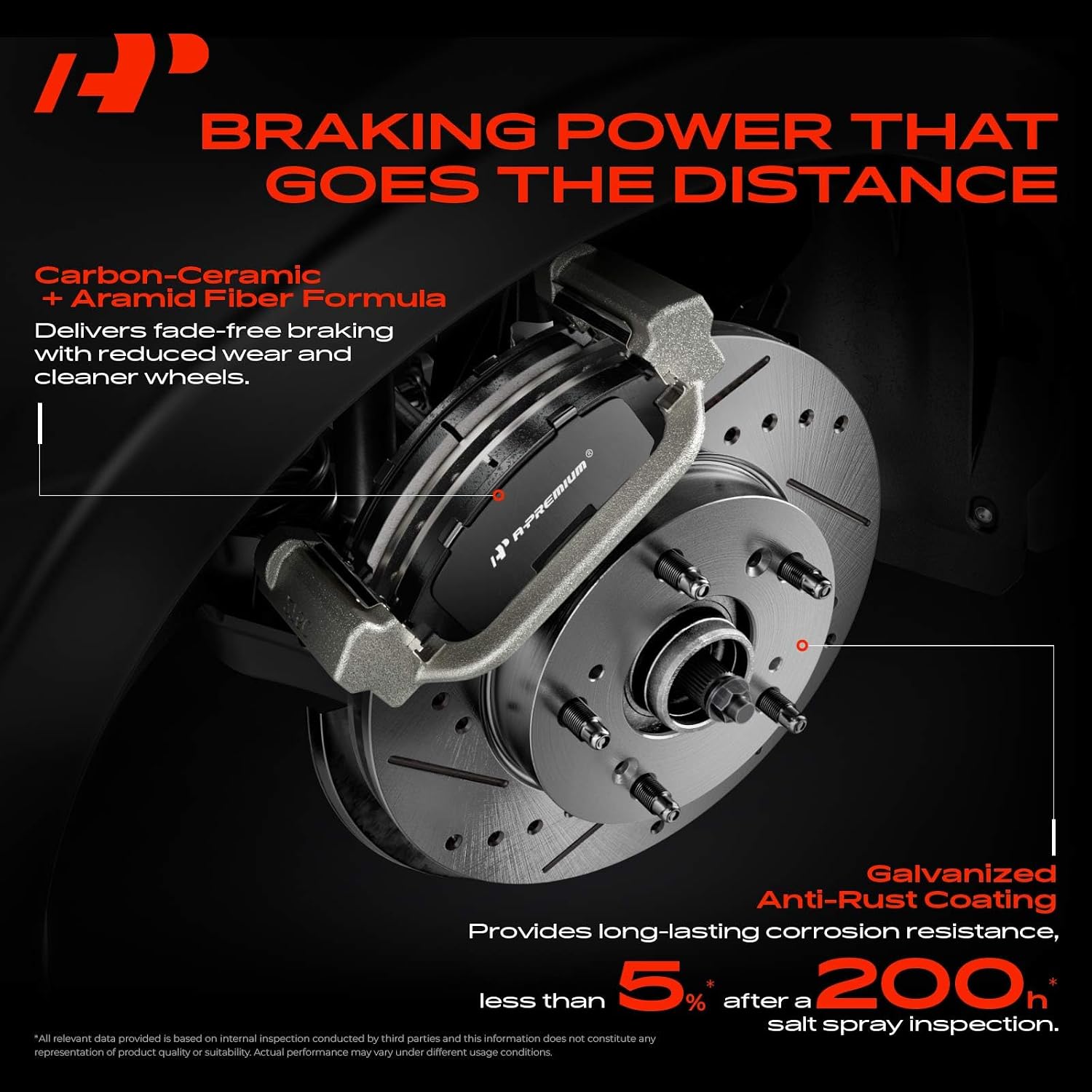 12.13 inch (308.1mm) Rear Brake Rotors & Ceramic Pads Kit, 6-Pack | Compatible with Infiniti and Nissan Models