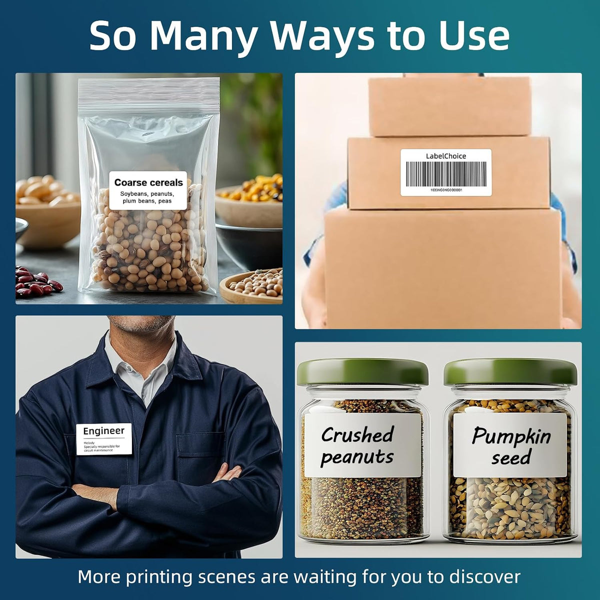 100 Sheets 1000 Pcs 2”x4” 10 Up Shipping Address Labels Compatible with Laser and Inkjet Printers, 2x4 10 Per Page