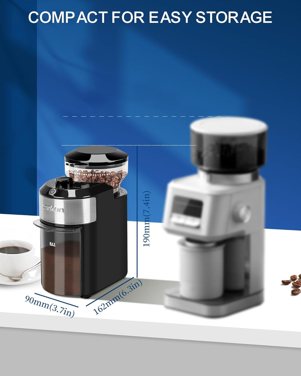 Burr Coffee Grinder Electric - Adjustable Burr Grinder with 28 Precise Grind Settings for 12 Cups - Coffee Grinders