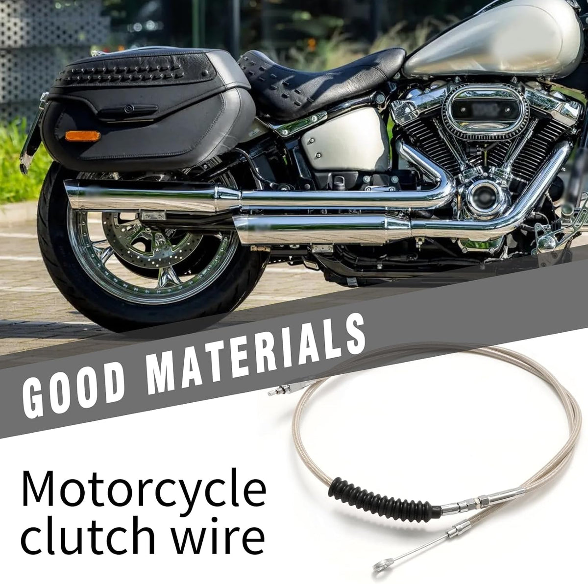 Saihisday Clutch Cable 79" Replacement for Harley Iron Softail Dyna