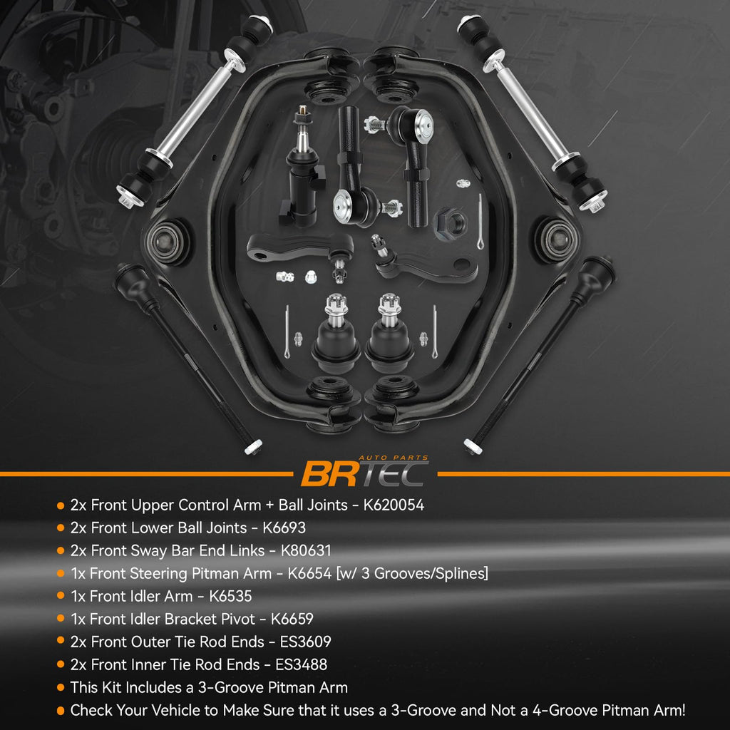 8-Lug Front Upper Control Arm Kit for Chevy Silverado 2500 HD