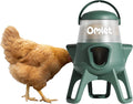 No Waste Chicken Feeder for Coop | Anti-Spill Poultry Feeder with 3 Feeding Ports | Hanging or Free Standing |