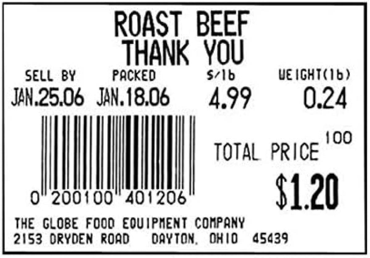 Globe Scale Label for GSP30A #4631 | Blank Label Roll | 800 Labels Per Roll | GL-4631B | 12 Rolls