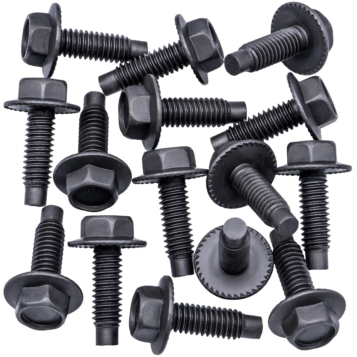 Rexka 15pcs 5/16"-18 X 1 Hex Washer Head Spin Lock Body Bolts
