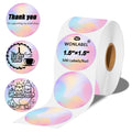 1.5 x 1.5 Round Thermal Labels, 1.5 inch Round Thermal Sticker Labels for Business and Home, Circle Thermal Printer
