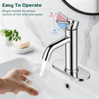 Bathroom Faucet, Single Handle Vanity sink Faucet, Chrome