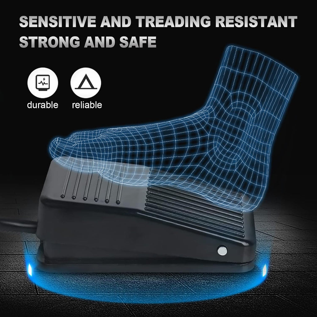 Foot Pedal Switch - Foot Pedal Control with 5'ft Clip Cord and Standard 1/4 Phono Plug for Power Supply