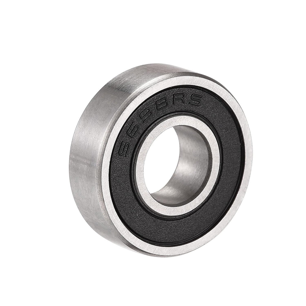 uxcell S698-2RS Stainless Steel Ball Bearing 8x19x6mm Double Sealed Bearings 2pcs