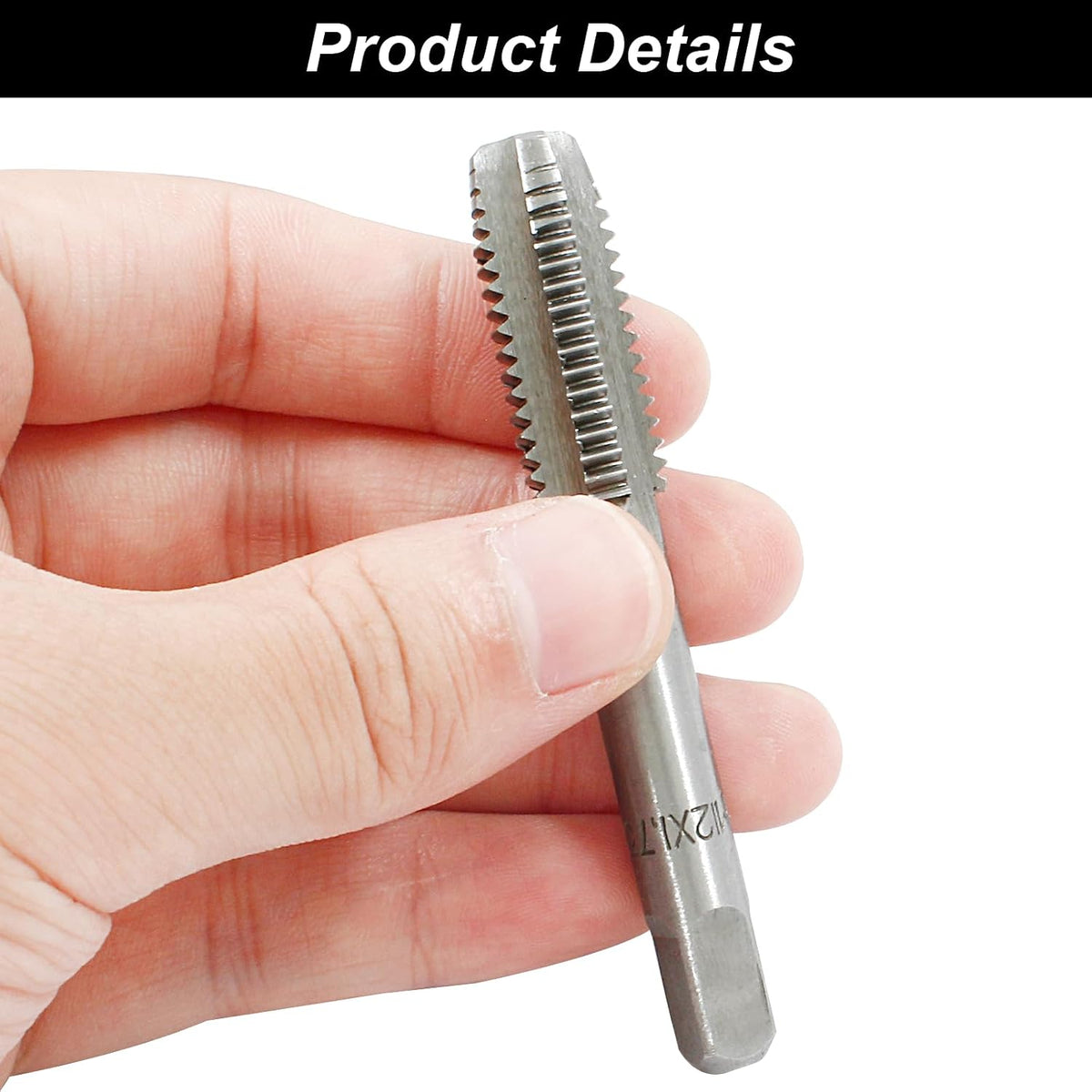 Bonsicoky Metric Machine Tap M12 x 1.75mm, 2 Pcs