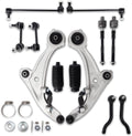 Front End Suspension Kit 12pcs, Include Lower Control Arm with Ball Joint, for 2007-2012 Nissan Altima 2013 2-Door Coupe Only （K620195 K750094 ES800357 EV800356 K750255）