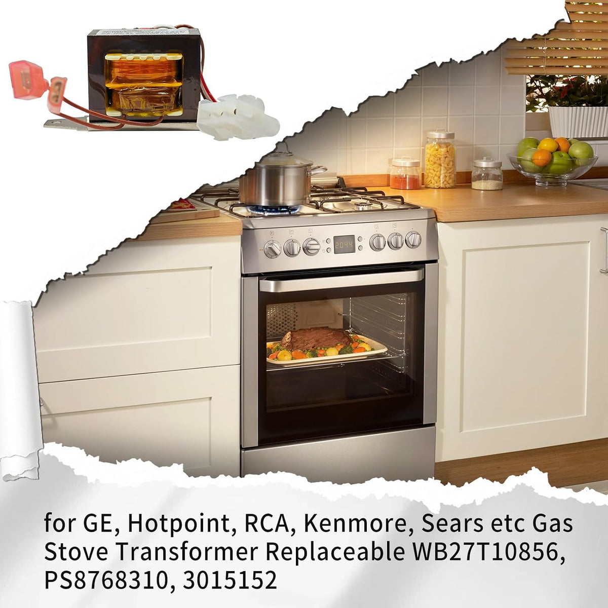 WB27X21609 Cooktop Control Transformer 120VAC Input 12V/240V Output