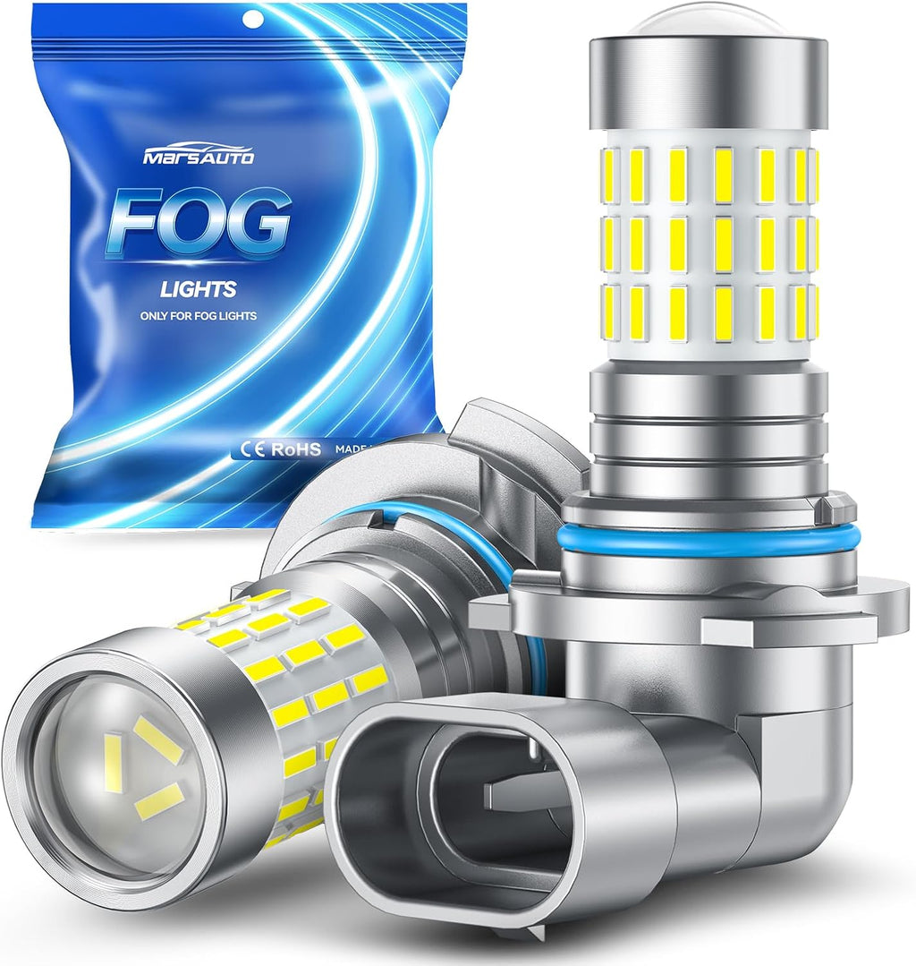 9006 LED Fog Light Bulbs or DRL, 10,000 Lumens 6000K White, 48 Chips Fog Lights, 9006 Led Bulb 1:1 Mini Size 9006 Led