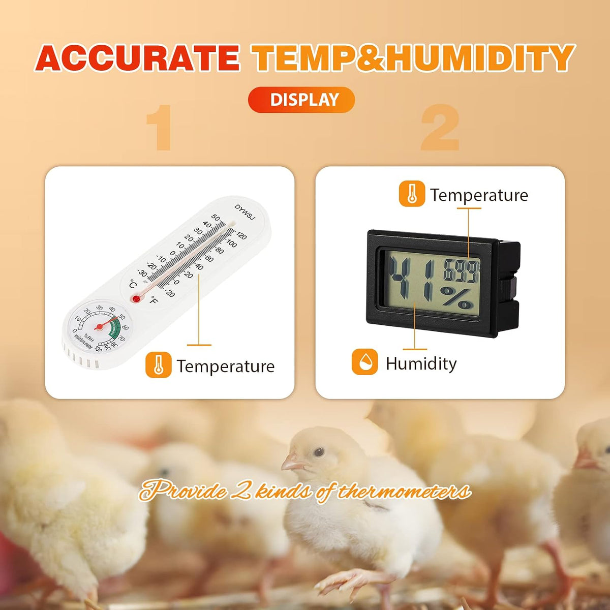 Chicken Brooder Box for Chicks with Heating Lamp Up to 10 Chicks