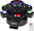 Moving Head DJ Lights 150W RGBW, 6-Arm Party Stage Light with Remote | 150W RGBW 6-arm beams, DMX-512 &