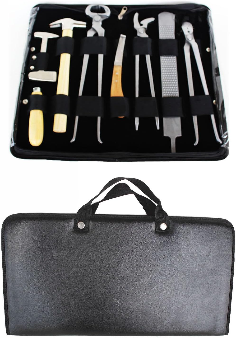 8 Piece Horse Equine Farrier Hoof Grooming Shoe Care Tool Kit w/Carry Bag 98448