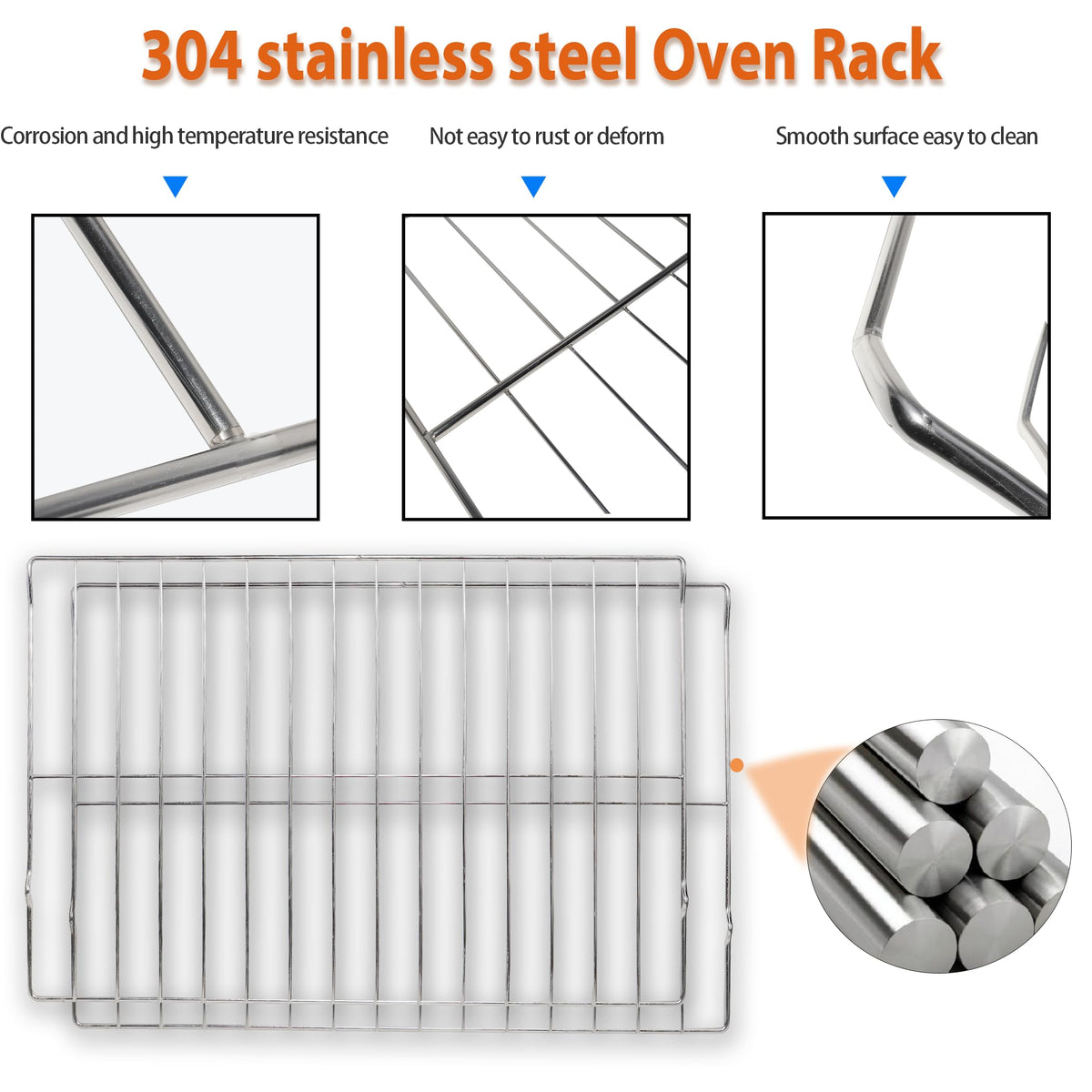 WB48X20249 Oven Rack, 23.75"L x 16.25"W, Compatible with GE Oven Parts